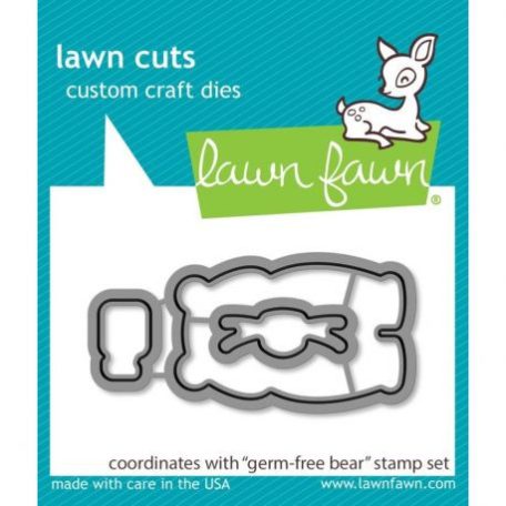 Vágósablon LF2462 bélyegzőhöz LF2463, Lawn Cuts Custom Craft Die / Germ-Free Bear -  (1 csomag)