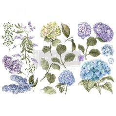   Re-Design with Prima Transzfer fólia 6"x12" (15x30cm) - Mystic Hydrangea - Decor Transfers (1 csomag)