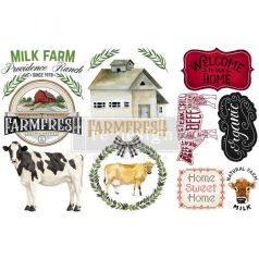   Re-Design with Prima Transzfer fólia 6"x12" (15x30cm) - Home & Farm - Decor Transfers (1 csomag)