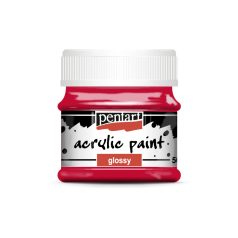 Pentart Fényes akrilfesték 50 ml piros (1 db)