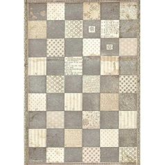   Rizspapír A4, Alice Chessboard / Stamperia Rice Paper (1 ív)