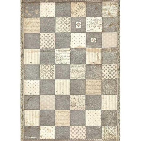 Rizspapír A4, Alice Chessboard / Stamperia Rice Paper (1 ív)