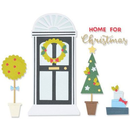 SIZZIX vágósablon, Home for Christmas / Sizzix Thinlits Die Set (1 db)