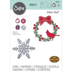   SIZZIX vágósablon, Wreath & Snowflake / Sizzix Thinlits Die Set (1 csomag)