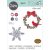 SIZZIX vágósablon, Wreath & Snowflake / Sizzix Thinlits Die Set (1 csomag)