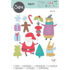   SIZZIX vágósablon Doodle Christmas Sizzix Thinlits Die Set (1 csomag)