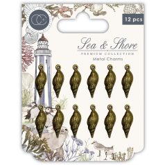   Fém medál , Shells Metal Charms / Craft Consortium Sea & Shore (12 db)