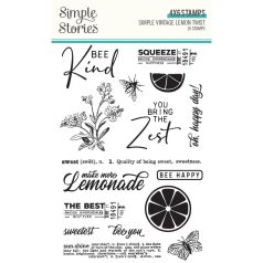   Szilikonbélyegző , Clear Stamps / Simple Stories Lemon Twist (1 csomag)