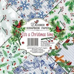   Papírkészlet 8" (20 cm), Christmas Time / Decorer Scrapbook Paper (24 ív)