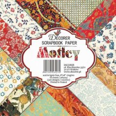   Papírkészlet 8" (20 cm), Motley / Decorer Scrapbook Paper (24 ív)