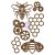 Chipboard , Powerful Bees / Prima Marketing Chipboard Diecut (1 csomag)