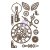 Chipboard , Beautiful Gears / Prima Marketing Chipboard Diecut (1 csomag)