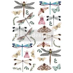   Re-Design with Prima Transzfer fólia 24"x35" (61x89 cm) - Riverbed Dragonflies - Decor Transfers (1 csomag)