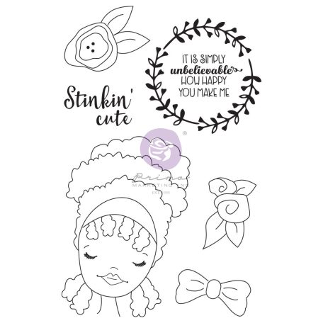 Gumibélyegző , Jamila / Prima Marketing Julie Nutting Mixed Media Cling Rubber Stamp (1 csomag)