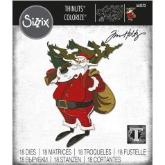   SIZZIX vágósablon, Woodland Santa  Colorize Tim Holtz/ Sizzix Thinlits Die Set (1 db)