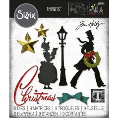   SIZZIX vágósablon, Vault Series: Christmas 2021 Tim Holtz/ Sizzix Thinlits Die Set (1 db)