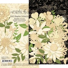   Kivágatok , Shades of Ivory / Graphic 45 Flower Assortment (1 csomag)