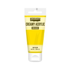   Pentart Krémes akrilfesték selyemfényű - napsárga - Creamy Acrylic (60 ml)