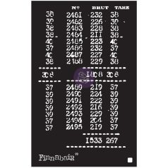   Stencil 6"X9" (15x23cm), Book Of Numbers / Finnabair Stencil (1 db)