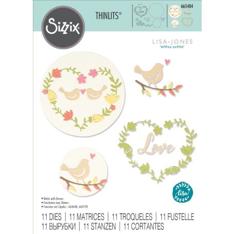 SIZZIX vágósablon Mini Love Birds Sizzix Thinlits Die Set (1 csomag)