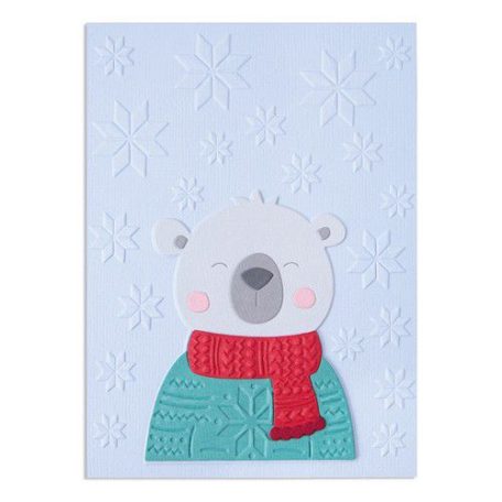 SIZZIX vágósablon, Cozy Bear / Sizzix Thinlits Die Set (1 csomag)