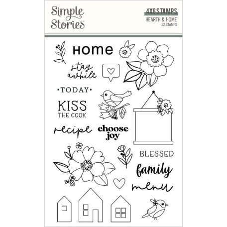 Szilikonbélyegző , Clear Stamps / Simple Stories Hearth & Home (1 csomag)