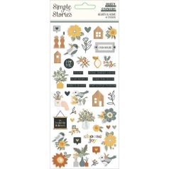   Matrica , Puffy Stickers / Simple Stories Hearth & Home (1 ív)