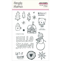   Szilikonbélyegző , Clear Stamps / Simple Stories Feelin' Frosty (1 csomag)