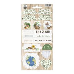   Chipboard matrica 10,5x22cm, Sticker sheet Chipboard / Piatek13 There is no planet (1 ív)