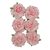 Papírvirág 3 cm, Jubilee roses LIGHT PINK / Paper Flowers (1 csomag)