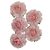 Papírvirág 3,8 cm, Jubilee roses LIGHT PINK / Paper Flowers (1 csomag)