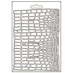   Textúra alap A5, Savana Crocodile Pattern / Stamperia Soft Mould (1 db)