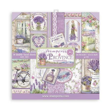 Stamperia Scrapbook papírkészlet 12" (30 cm) - Provence - Paper Pack (10 ív)