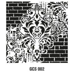   Stencil 45x45cm , Grunch ornament 2 GCS/ Cadence Mask Stencil (1 db)