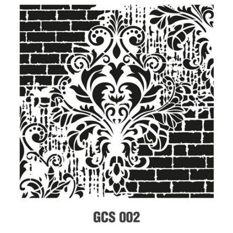 Stencil 45x45cm , Grunch ornament 2 GCS/ Cadence Mask Stencil (1 db)