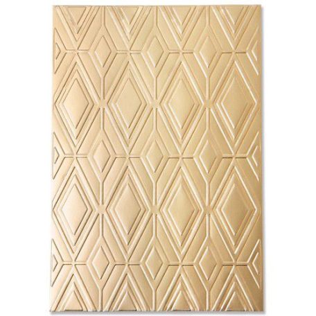 SIZZIX vágósablon, Rhombus Line Pattern / Sizzix Multi-Level Textured Impressions Embossing Folder (1 csomag)