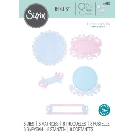 SIZZIX vágósablon, Flourish Frame / Sizzix Thinlits Die Set (1 csomag)