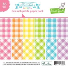   Papírkészlet 6" (15 cm), Have Gingham Rainbow / Lawn Fawn Single-Sided Petite Paper Pack (36 lap)