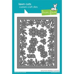   Vágósablon LF2818, Spring Flowers Backdrop / Lawn Cuts Custom Craft Die (1 csomag)