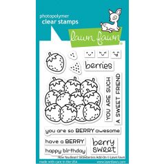   Szilikonbélyegző LF2766, How You Bean? Strawberries Add-On / Lawn Fawn Clear Stamps (1 csomag)