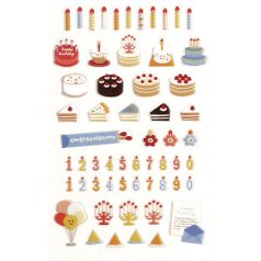 Matrica készlet Birthday Mini Stickers (1 ív)