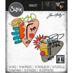   SIZZIX vágósablon, Abstract Faces Tim Holtz/ Sizzix Thinlits Die Set (1 csomag)