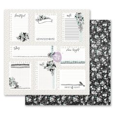   Scrapbook papír 12" (30 cm), LITTLE NOTES / Prima Marketing Flirty Fleur (1 ív)