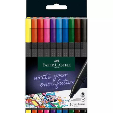 Faber-Castell Finepen Grip tűfilc készlet 0,4 mm - Fineliner Grip (10 db)