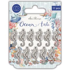   Fém díszítőelem , Metal Charms Seahorse / Craft Consortium Ocean Tale (1 csomag)