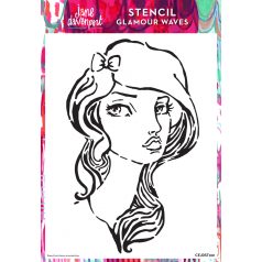 Stencil A4, Glamour Waves / Jane Davenport Stencil (1 db)