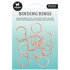   Albumkarika 25 mm, Rose Gold Essentials nr.04/ Studio Light Binding rings (12 db)