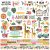 Matrica 12" (30 cm), Cardstock Stickers / Simple Stories Into the Wild (1 ív)