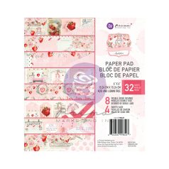   Papírkészlet 6" (15 cm), Strawberry Milkshake / Prima Marketing Paper Pad (32 lap)