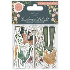   Chipboard matrica , Chipboard Ephemera / Craft Consortium Gardeners Delight (1 csomag)